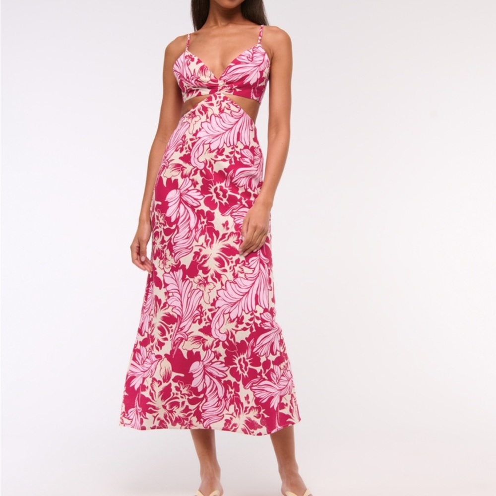 Abercrombie & Fitch Pink Floral Maxi Dress
